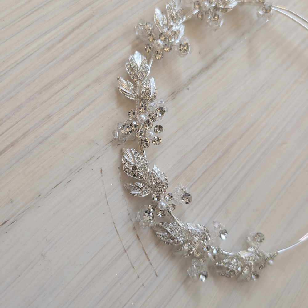 Sparkling Silver Crystal Headband
